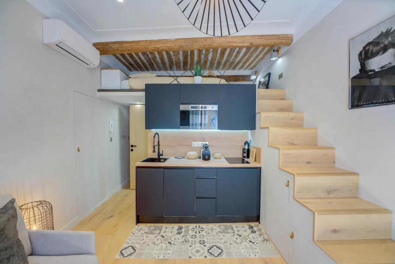 Duplex Studio Apt Mezzanine Near Shops & Cafes Antibes Bagian luar foto