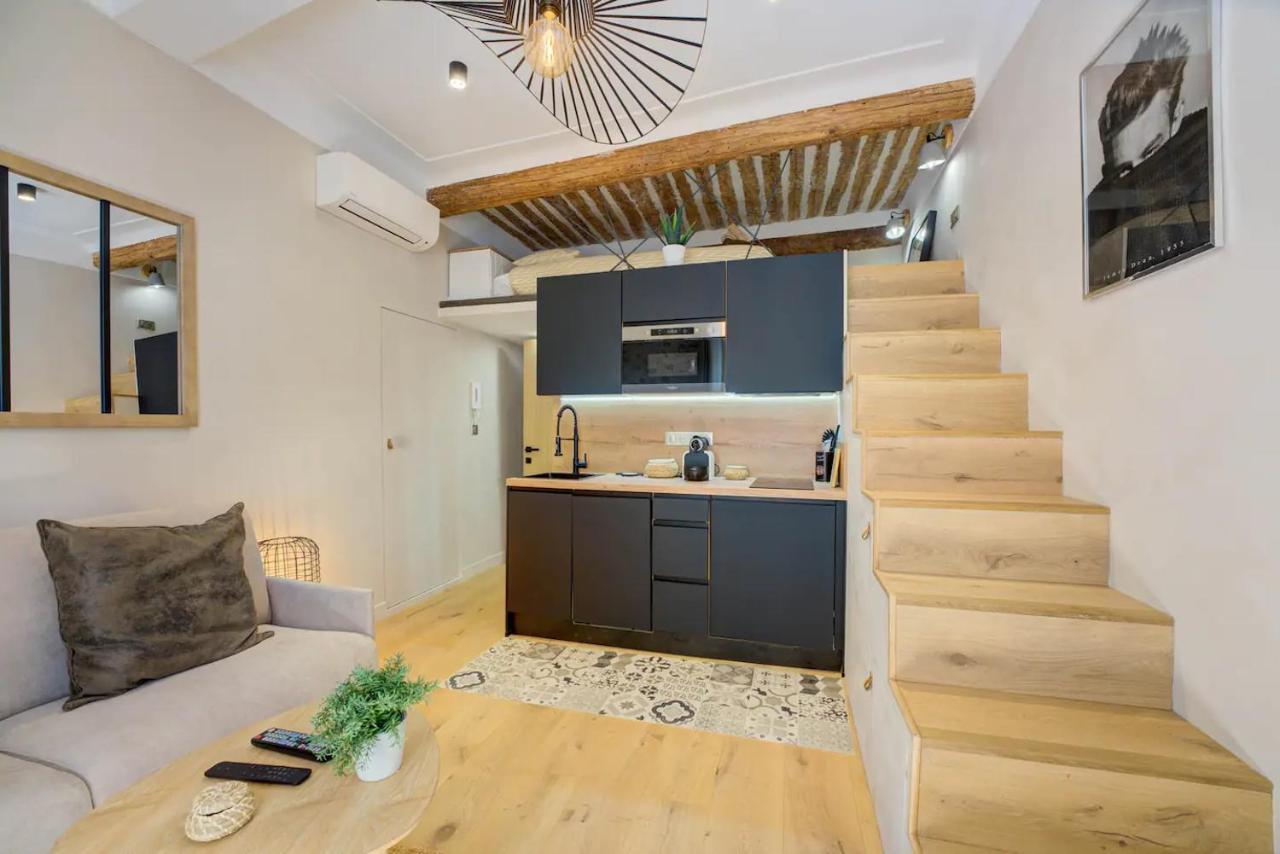 Duplex Studio Apt Mezzanine Near Shops & Cafes Antibes Bagian luar foto
