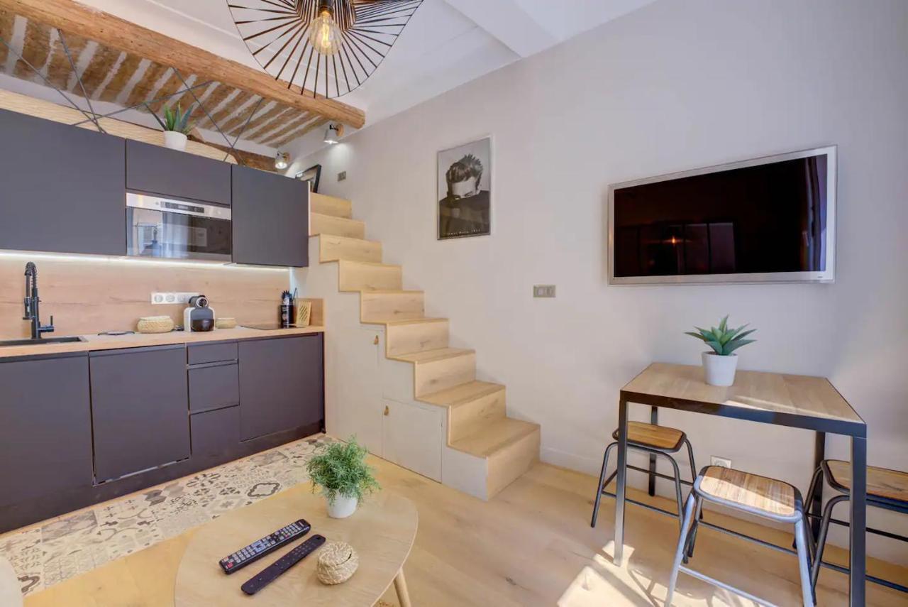 Duplex Studio Apt Mezzanine Near Shops & Cafes Antibes Bagian luar foto